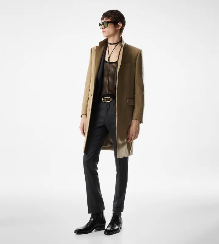 WOOL CASHMERE LIGHT TAILORED COAT SAHARA online